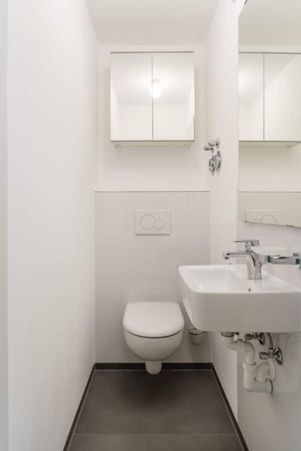 Sonnige und renovierte 3-Zimmer Wohnung mit Süd-Balkon und sehr guter Anbindung - Toilette