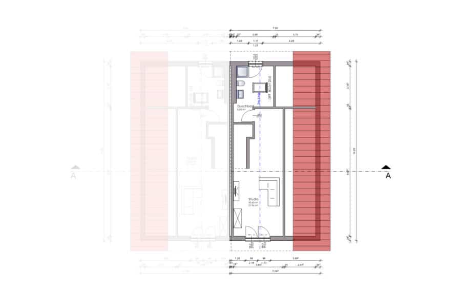 Neubau: Luxuriöse Doppelhaushälfte am Tegernsee - Grundriss DG