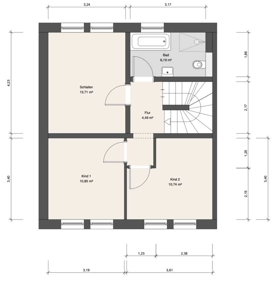 Neubau: Moderne Doppelhaushälfte mit 5 Zimmern in ruhiger Lage - Obergeschoss