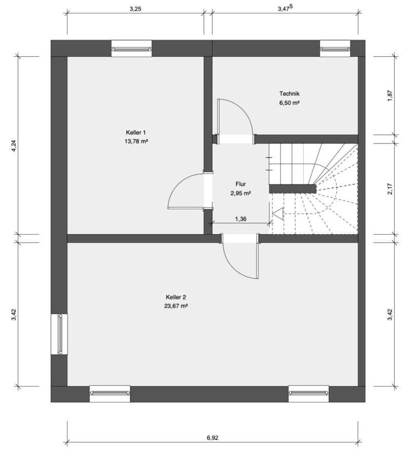 Neubau: Moderne Doppelhaushälfte mit 5 Zimmern in ruhiger Lage - Untergeschoss