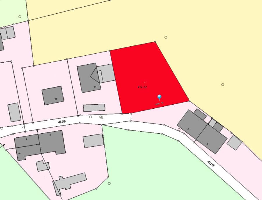 Baugrundstück in ruhiger Wiesenrandlage mit 1090m² Baugenehmigung für Ihr Haus bereits vorhanden - Lageplan Jettenbach