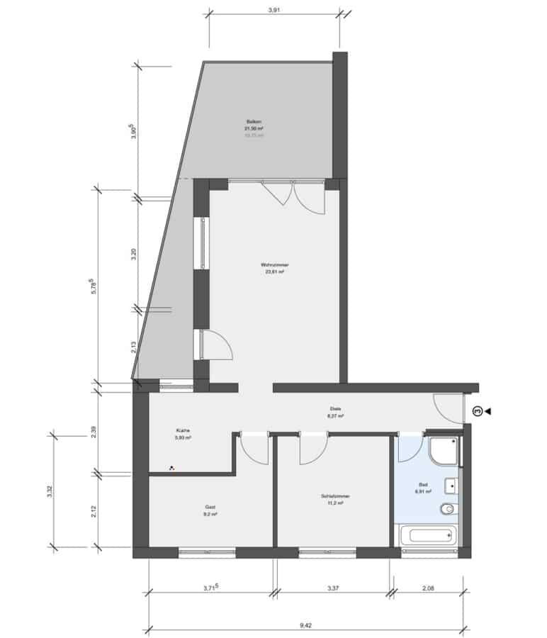 Traumhafte Dachterrassen-Wohnung -Energetisch saniertes Traumhaus in exklusiver Ausführung - OF3 3