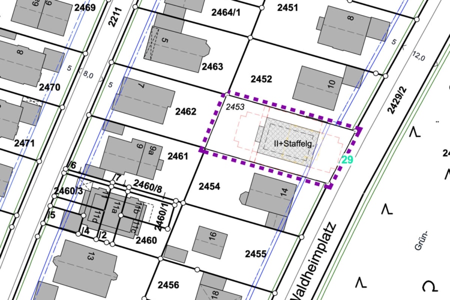 Bauträgergrundstück- Vorbescheid für MFH, 81739 München Waldperlach, Wohngrundstück